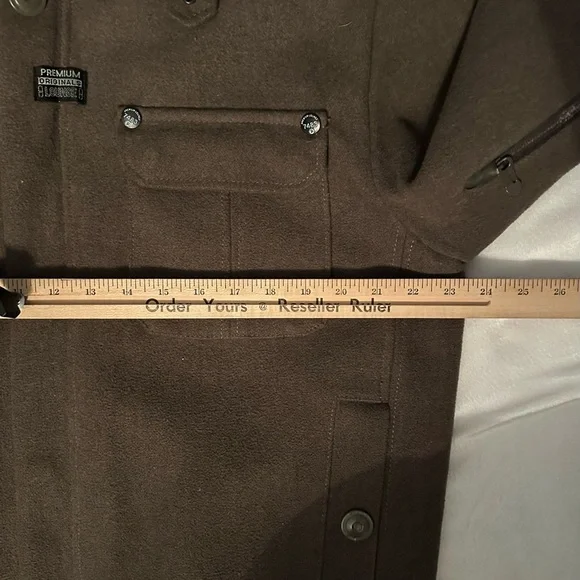 Premium Lounge Wool Blend Military Style Utility Cargo Jacket Coat Men XXL brown